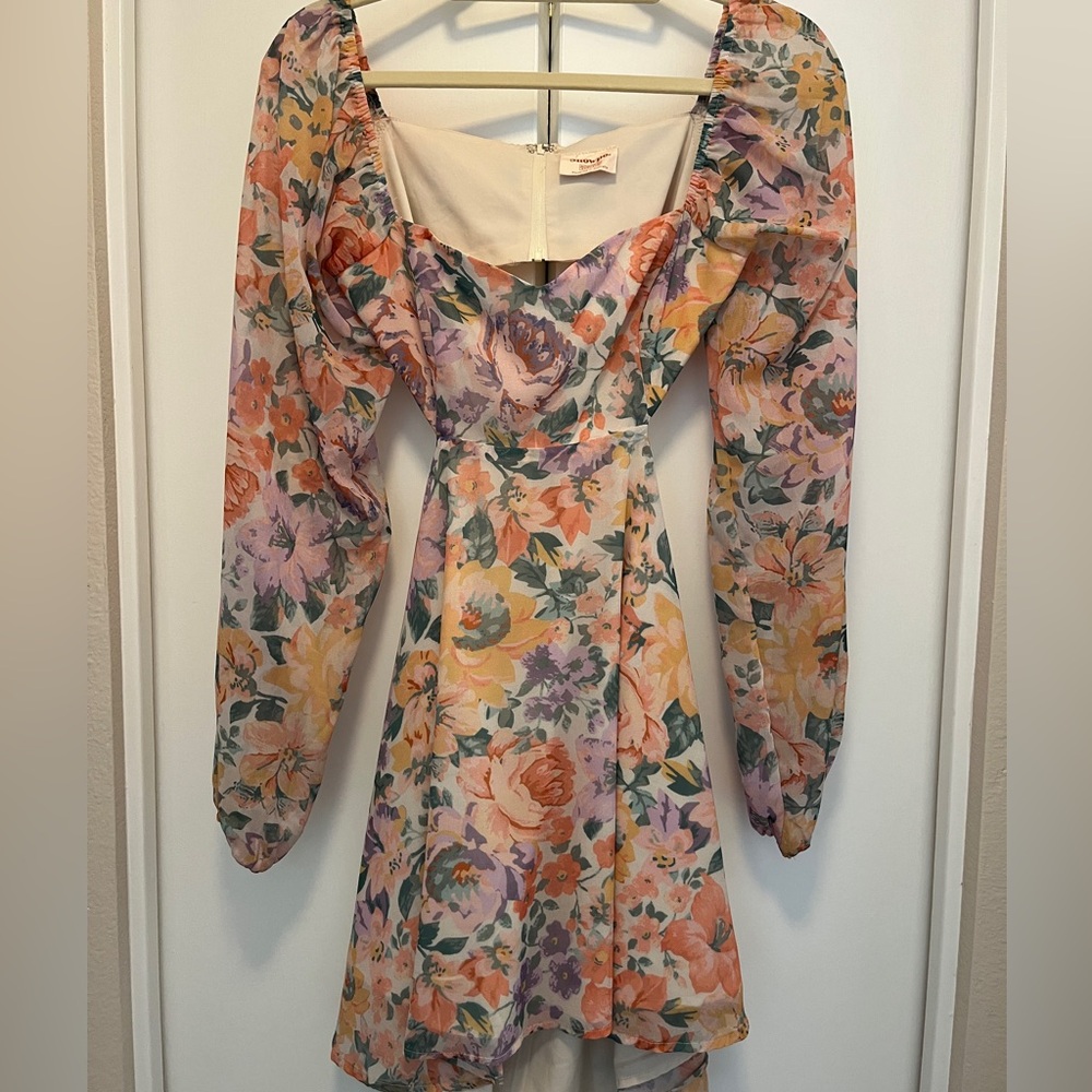 Long sleeve mini dress